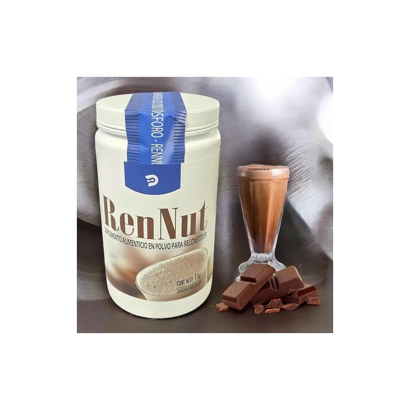 Malteada En Polvo Rennut 1kg Desacaf Biotec Sabor Chocolate