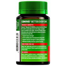 Cenovis Vitamin D3 1000Iu - Helps Calcium Absorption - Supports Bone Strength - Supports Muscle Strength, 200 Tablets