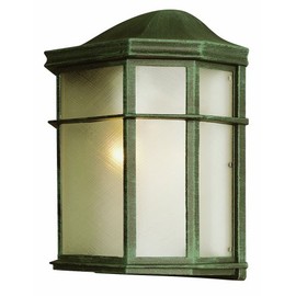 Trans Globe Lighting TG4484 WH Transitional One Pocket Lantern Outdoor-Post-Lights, 9-3/4-Inch, White