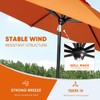 Tempera 9ft Patio Market Outdoor Table Umbrella with Auto Tilt