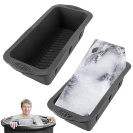 2Pcs Extra Large Ice Block Cube,5lb Ice Cube for Ice Bath Reusable Ice Block Maker for Ice Bath Chiller,Big Ice Tray for Cold Plunge or Coolers,Big Ice Tray