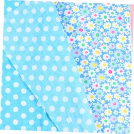 KONTONTY 9pcs 25x25cm Handmade Floral Pattern Cotton Fabric Pure Cotton DIY Quilt Soft Comfortable Multicolored Print