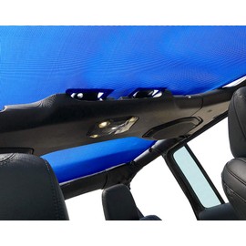 Shadeidea Sun Shade Top for Jeep Wrangler JL Unlimited (2018-2023) 4 Door Front and Rear-Blue Mesh Screen Sunshade JLU Top Cover UV Blocker with Grab Bag- 10 Year Warranty