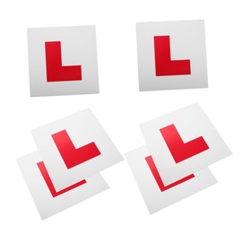SEWACC 6PCS Magnetic Learner Driver Stickers Easy Attach Remove Novice Driver Plates for Cars Motorcycles Weatherproof No Marks Left Improved Safety Recognition