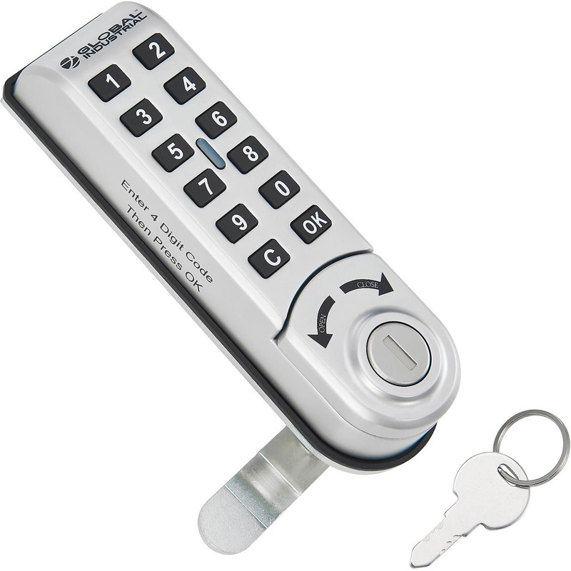 Global Industrial Electronic Vertical Keypad Lock with Master Key