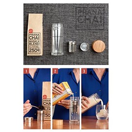 Double Wall Glass Cold Brew Chai, Tea Infuser, Water Tumbler.