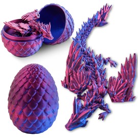 TaimeiMao Dragon Egg with Dragon, Dragon Egg 3D, 3D Print Dragon, 3D Printed Surprise Dragon in the Egg, Movable Dragon, Dragon Toy, Adult Children Gifts Toy