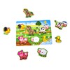 Farm Animals Sound Puzzle, Wooden Chunky Puzzle for Toddlers and
