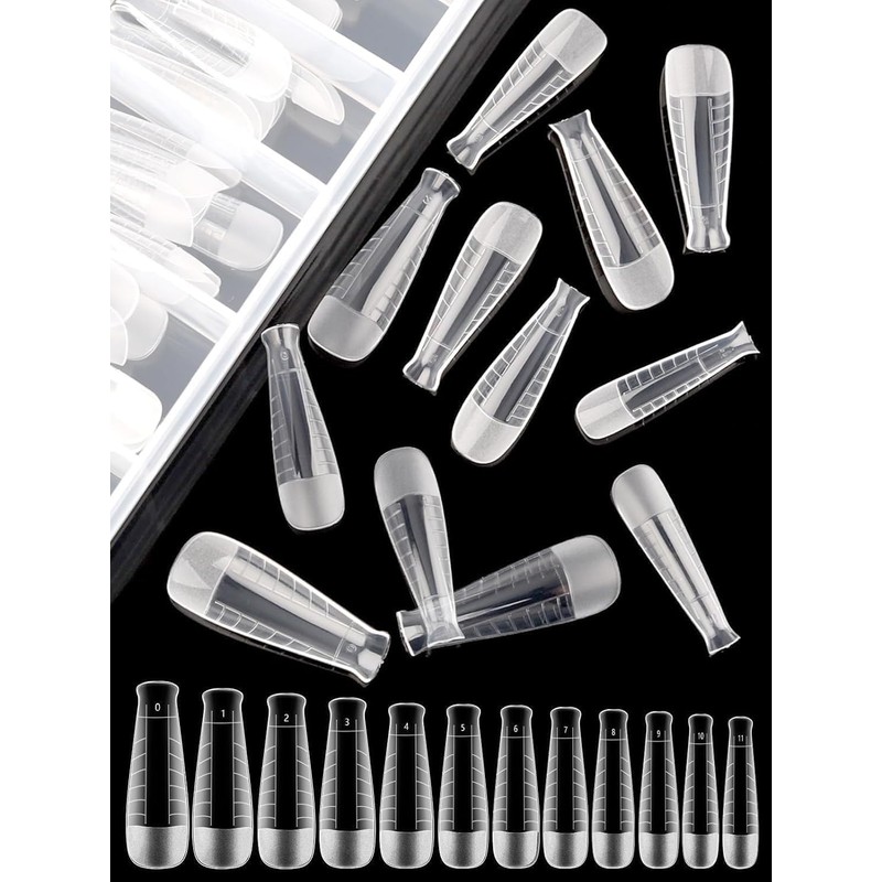 EBANKU 120 PCS Poly Gel Nail Forms, T-Shape Dual Nail
