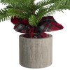 NORTHLIGHT 1.3' Potted Pine Medium Artificial Tabletop Christmas Tree -