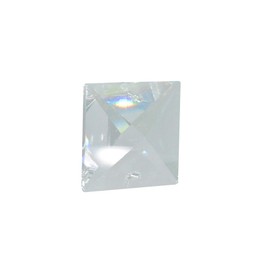Set of 4 Crystal Square Stone 22 mm 2-Hole 30% Pbo Lead Crystal Crystal Clear Rainbow Crystal Feng Shui Esoteric Window Decoration Crystal Square