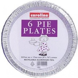 Caroline FOIL Pie Plate 23CM/9IN X6 1023, Silver