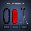 Nilight - TL-01 6" Oval Red LED Tail 2PCS w/Surface