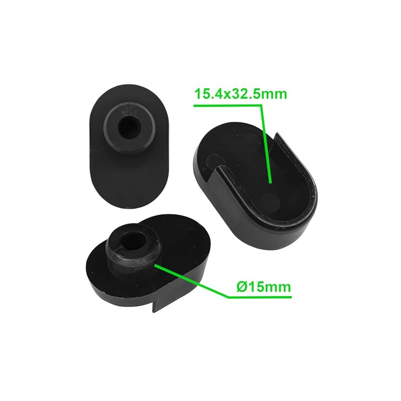 cyclingcolors 10 x Oval Tube Holder Clothes Rail Wardrobe Rail