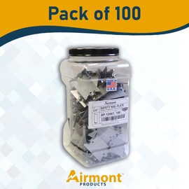 (100 Pack) Airmont Products AP-12061, Safety Nail Plate for Wood Studs 16-Gauge Steel, 1.5 x 2.5 Inch, Protect Plumbing and Wiring, Sharp Pointed Prongs, Anti-Nail Protection Plate Shield, Made in USA