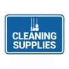 Signs ByLITA Classic Framed Cleaning Supplies Sign (Blue) - Small