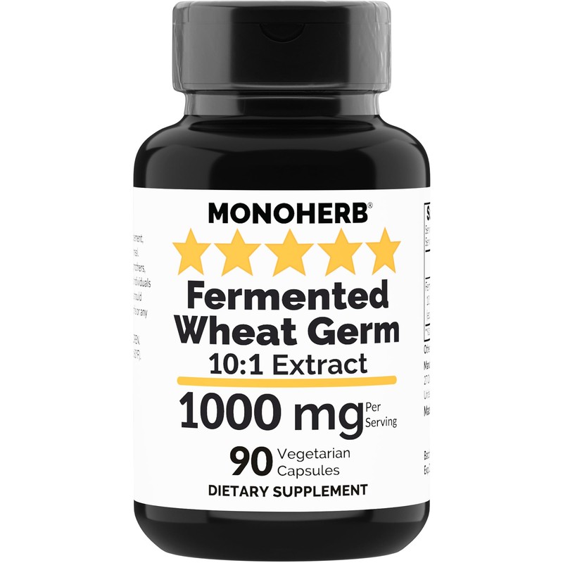 MONOHERB Fermented Wheat Germ Extract 1000 mg - 90 Vegetarian