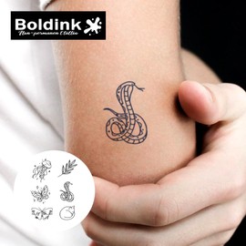 Boldink Semi-permanent tattoos, party gifts, realistic finger tattoos, waterproof and non-reflective, suitable for boys and girls, exquisite packaging（Mini pattern 2）