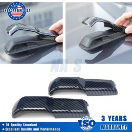 NAIS PARTS Carbon Fiber Engine Hood Hinge Cover Décor Trim For Jeep Wrangler JL JT 2018+