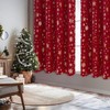 FRAMICS Christmas Curtains for Living Room, Gold Snowflake Foil Print