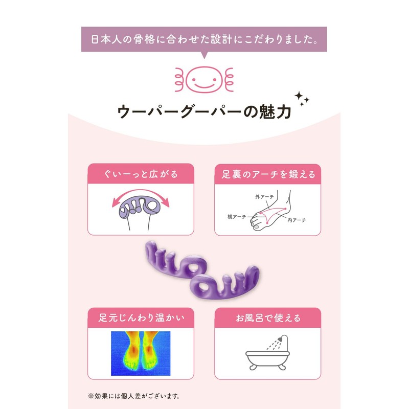【タナック】2個入りｘ足裏サポーター【足指ストレッチｘ水がしみないｘお風呂でも使用可】 足指サポーター足指 広げる