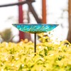 MUMTOP Glass Bird Bath, Garden Outdoor Birdbaths Birdfeeder with Metal