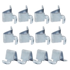 ISDVBUY 12 Pack Compatible Shelf Clips, Adjustable Supports Clip Heavy Duty Metal Shelving Brackets, Standard Pilaster Clips for Kitchen Cabinet Bookcase