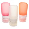 humangear GoToob 3-Pack Travel Bottle, Clear/Red/Orange, Medium (2oz)