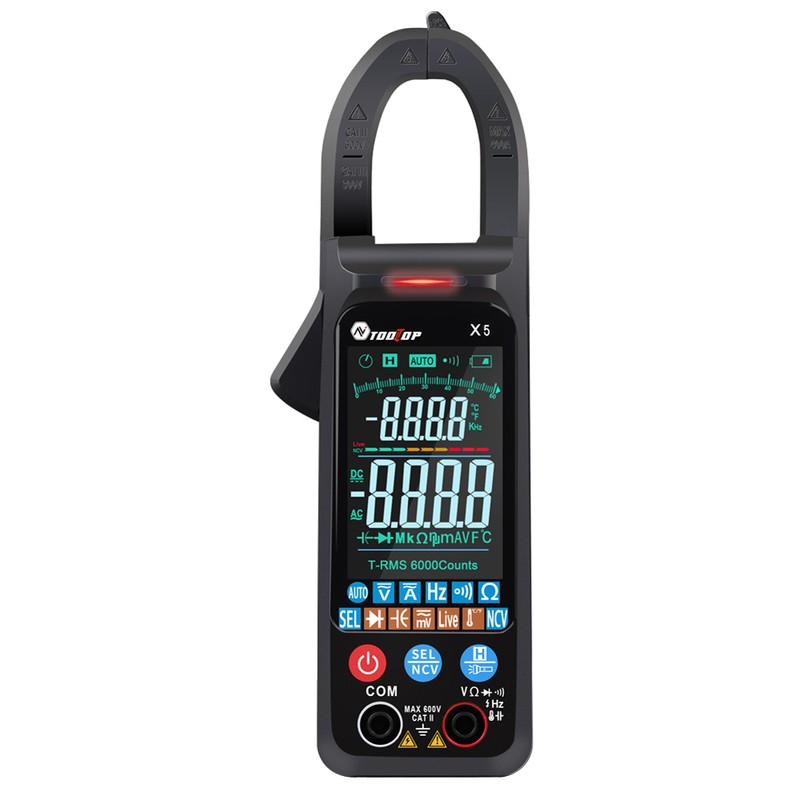 TOOLTOP X5 Handheld Portable Multifunction Clamp Meter LCD Display ℃/℉