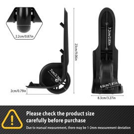 2 x Luggage Replacement Wheels Suitcase Replacement Wheels Luggage Suitcase Wheel Suitcase Wheels Replacement Wheels Universal Luggage Replacement Wheels for Suitcase Luggage (7 cm) with 8 Lids 8