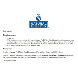 Natural Chemistry  Stabilizer and Conditioner Swimming Pool  Chemical - 1 Gallon