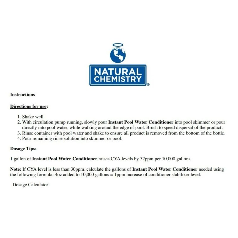 Natural Chemistry Stabilizer and Conditioner Swimming Pool Chemical - 1