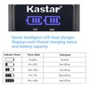 Kastar USB LCD Dual Charger for Canon LP-E6 LP-E6N Battery,