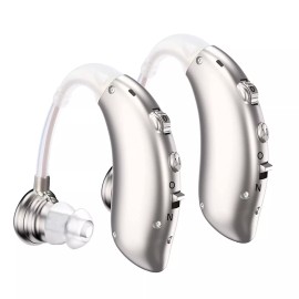 K&FCOPTEE Digital Rechargeable Hearing Aids BTE Invisible Vioce Amplifier Noise Cancelling