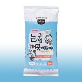 에티펫 눈귀입 깨끗 도톰한 물티슈 40매x24개 강아지 고양이 티슈 Etipet Eye and Ear Clean Thick Wet Wipes 40 Sheets x 24 Packs for Dogs and Cats