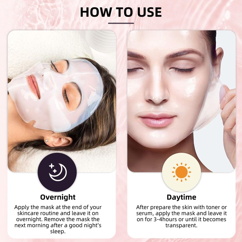 OLELON 5 Pack Bio Collagen Mask, 100% Korean Face Mask