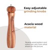 JS Gourmet Acacia Light Wood Pepper and Salt Mill Grinder