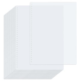 SUPERFINDINGS 20 Pack Clear Cover Sheets 39.37 Mil Pre-Punched Binding Covers 30x21.5cm/11.81x8.46inch A4 Plastic Page Protector with 30Hole Report Covers