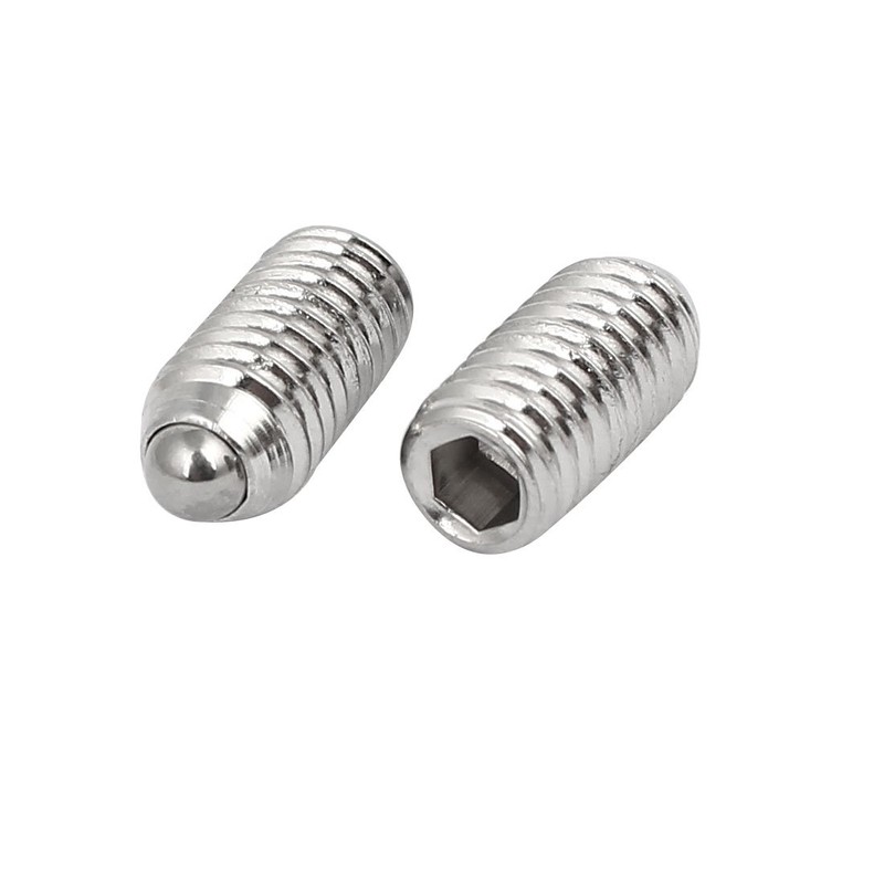 uxcell® M6x12mm 304 Stainless Steel Spring Hex Socket Ball Point