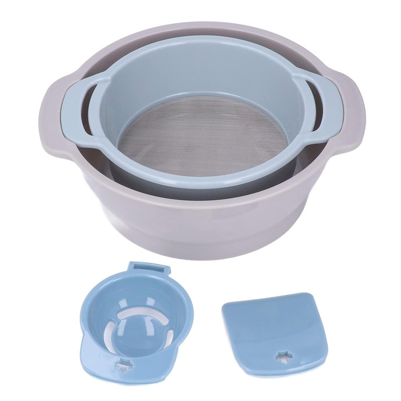 4 Piece Trimming Tray with Mesh Pollen Strainer, Stackable Design,