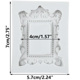 TAOXIBEI Picture Frames Silicone Molds Photo Frame Polymer Clay Mold for DIY Crafts Air Dry Plaster Polymer Clay Epoxy Resin Casting Jewelry Making