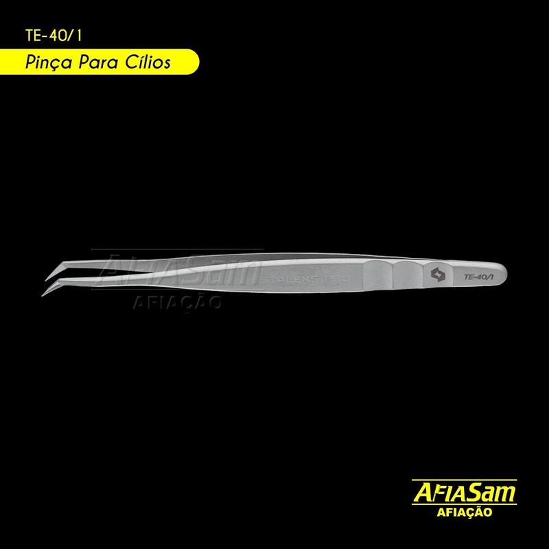 Expert 40 Eyelash Tweezers Type 1 L-shaped 50 Inches