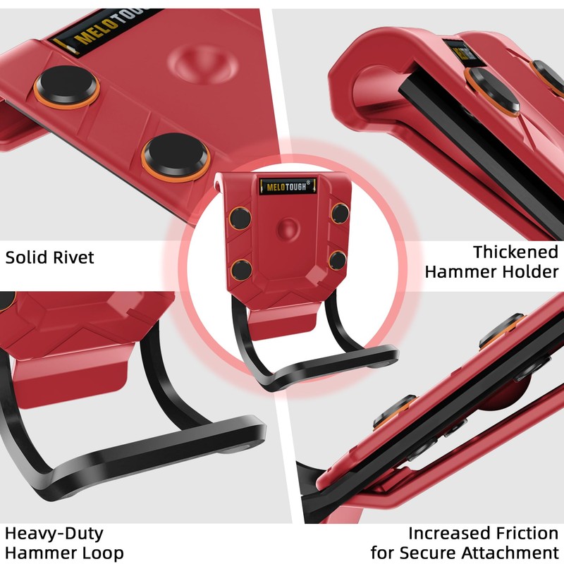 MELOTOUGH Hammer Holder for Tool Belt, Hammer Holster, Hammer Loop,