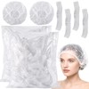 200PCS Disposable Shower Caps, Plastic Elastic Bath Cap Waterproof Hair