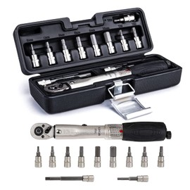 1/4'' Bike Torque Wrench Kit 2-24 NM Torque Fix Set Home Bicycle Maintenance Kit for Road & MTB Bike Tools Set (YC-617-2ST)