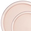 10 inch Transparent Rose Plastic Dinner Plates – Disposable, Elegant,