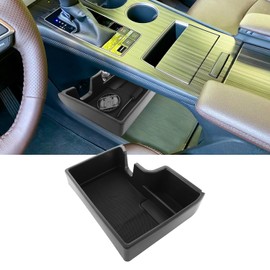 AFEISOL Console Lower Organizer Compatible with Sienna LE Limited SE XLE XSE 2021 - 2025 Center Console Bottom Organizer Coin Sunglasses Holder Interior Secondary Storage Box (2 Storage Compartments)