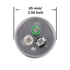 BOJACK 2 unidades 45+5 uF 45/5 MFD ± 6% 370V/440VAC CBB65 Dual Run Condensador de arranque circular para motor de CA o arranque de ventilador o conden