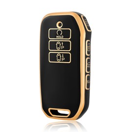 OFF WE GO Car Key Case Key Cover for Kia EV6 GT K5 K7 K8 Sportage GT-Line Sorento 4 MQ4 Sedona Carnaval MPV Key Cover Key Protection Case Key Cover Black Gold