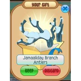 Animal Jam Classic AJC Jamaaliday Branch Antlers (READ DESCRIPTION) - Blue